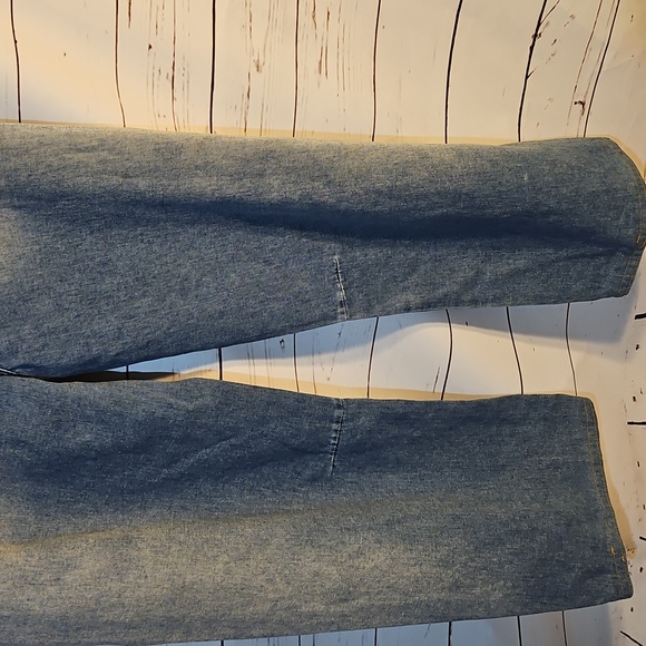PTCLWide Leg Jeans High‎ Rise Distressed Relaxed Fit Denim Blue Size 28 - Picture 9 of 13
